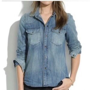 Madewell Denim Button-Up Shirt | Size XSmall